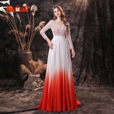 sexy red evening dress, white dress, new design gown, chiffon dress, open back evening dress